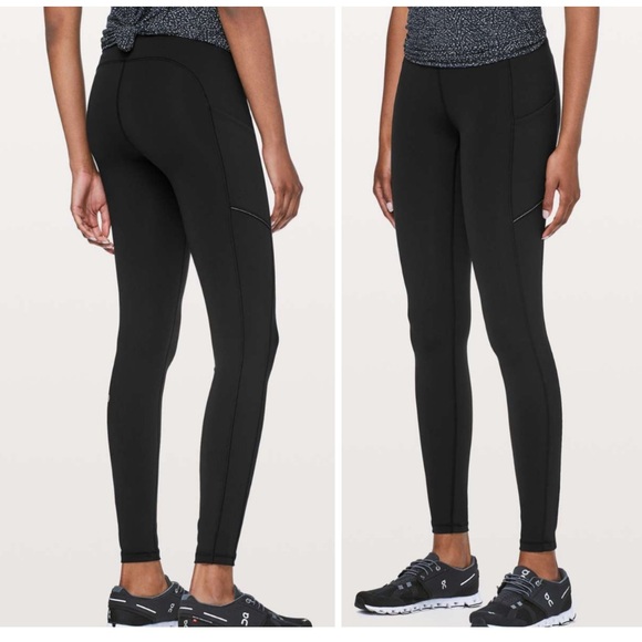 Lululemon Speed Up Tight 28" Inseam Full On Luxtreme Black Leggings Women's Sz 6 - Picture 1 of 13